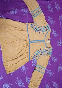Yellow Top/short Kurti