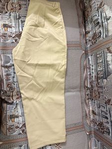 Cream Wide Leg Trousers