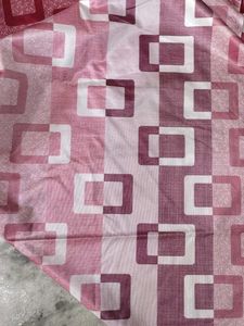 Pink Geometric Print Curtain
