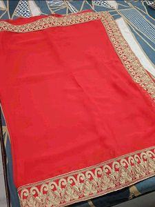 Beautiful Heavy Like New Saree With Blouse 🤩