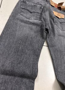 Grey Wash Wide Leg Jeans
