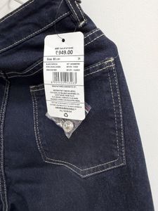 Shein Dark Wash Jeans with Button Detail