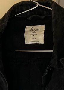 People - Classic Black Denim Jacket