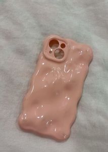 Shein IPhone 14 Trendy Pink Wavy Phone Case