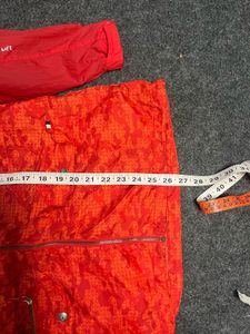 womens Red Hooded mountaneering Jacket