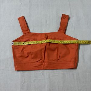 Orange Cropped Tank Top