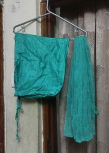 Embroidered Green Gown With Dupatta and Trouser