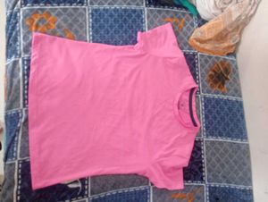 Bright Pink Casual T-Shirt