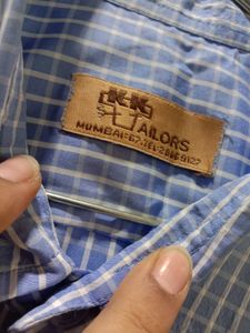 Men's Blue Checkered Shirt