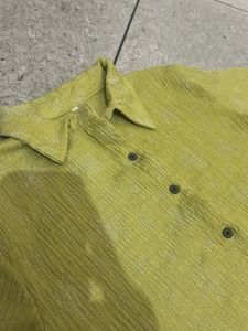 Mustard Textured Button-Down