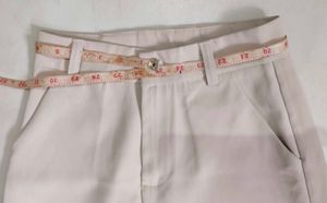 Beige Tailored Formal Trousers