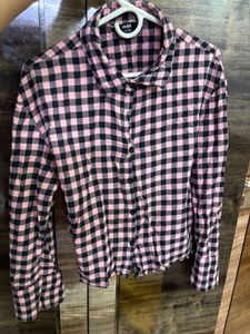 MAX Pink Plaid Top