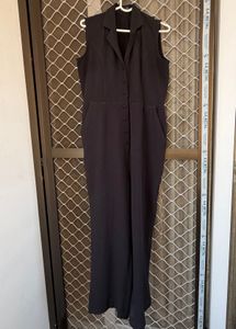 Sleek Black Sleeveless Jumpsuit
