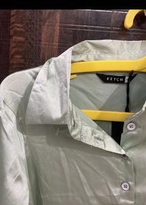 Light Green Button-Up Shirt