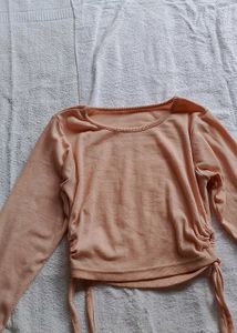 Trendy Ruched Long Sleeve Top