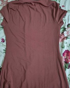 Pink Ribbed Bodycon Dress