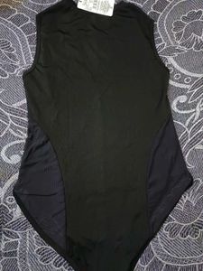 Sleek Black Shein Bodysuit