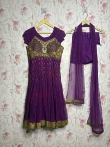 Beautiful Purple Anarkali Suit