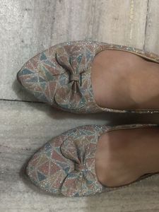 Sparkly Geometric Ballet Flats