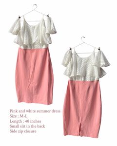 Chic Pink and White Summer Dress