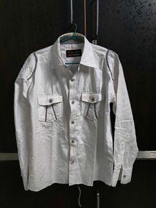 Men's White Casual Shirt
