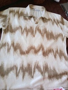 Zara Abstract Print Polo Shirt