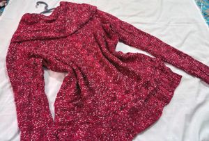 🎉Buy1 Get1 Free🎉Red Marled Sweater Q