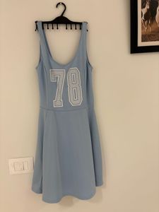 Light Blue “78” Skater Dress