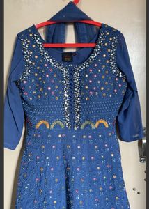 SALE -  Blue Embellished Kurta Set &amp; Sharara