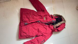 Red Fur Hooded Jacket