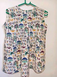 Boho Print V-Neck Sleeveless Top 34"-36" Size S-M