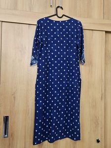 Blue Floral Print Kurta