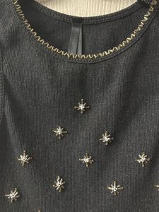 Y2k Beads Embellished Crop Top