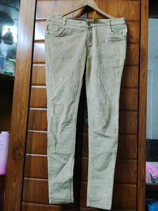 Brand New W/o Tag|Skin Color Streachable Courdory Low Waist Pant|Size: 4XL