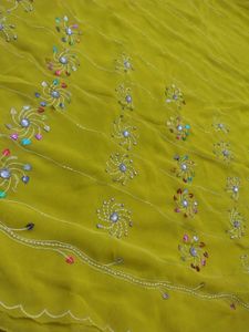 Embellished Yellow Saree