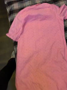 Pink Button-Down Dress