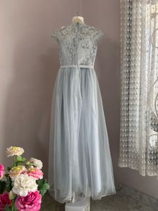 Elegant Lace &amp; Tulle Maxi Dress