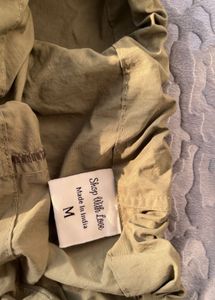 Olive parachute pants