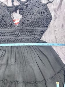Chic Black Tiered Mini Dress