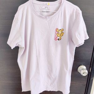 Oversized Garfield Graphic Print T-Shirt