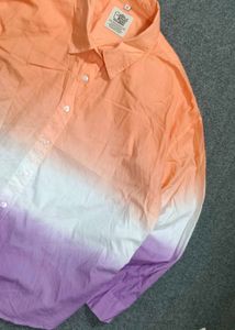 Dip-Dye Button-Up Shirt
