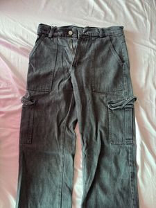 Gray black Cargo jeans