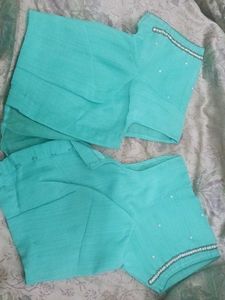 Elegant Teal Embellished blouse