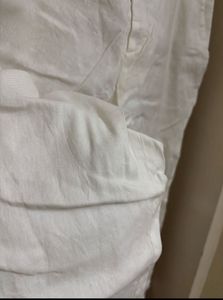 Zara Men's White Linen Pants