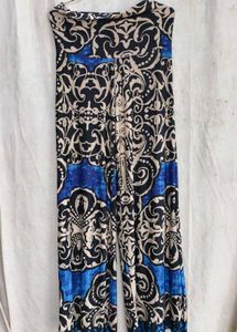 I. Boho Print Wide Leg Palazzo Pants