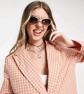 Plaid Blazer Chequered