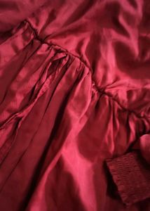 Elegant Ruffled Maroon Dress
