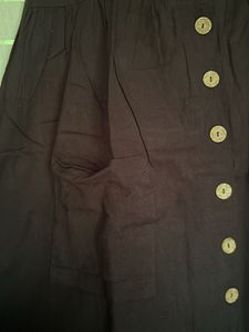 Black Button Down Midi Dress