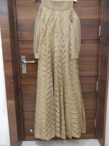 Gold Cold Shoulder Gown
