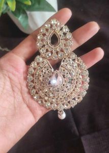 Elegant Chandbali Earrings &amp; Maang Tikka Set ✨